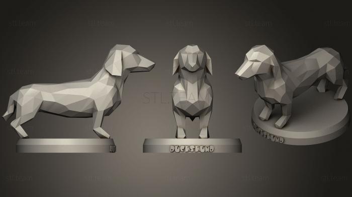 3D model Poly Duchshund Dog (STL)